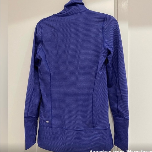 Lululemon Blue Striped In Stride Jacket, GUC, fits true to size. - Picture 5 of 8